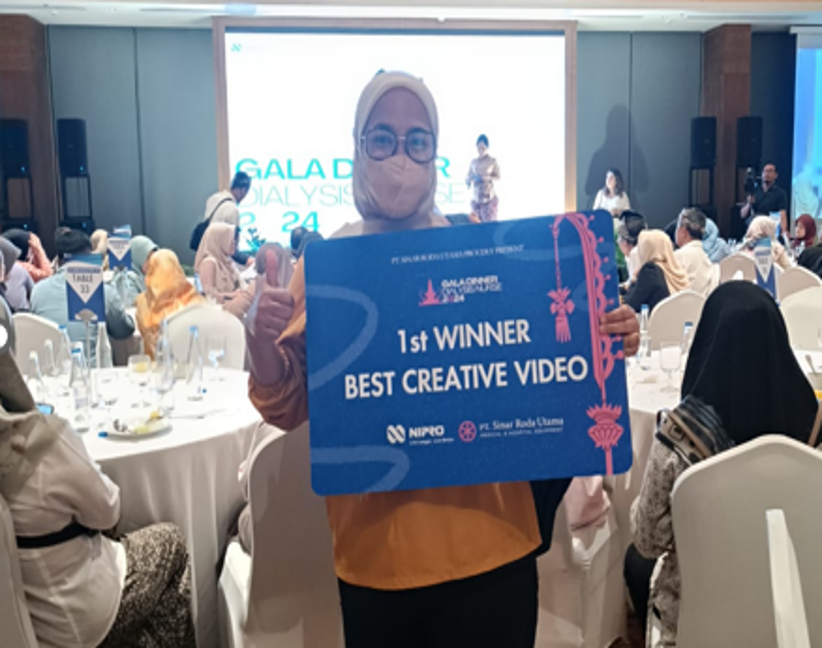 Perawat Hemodialisa RS Bina Sehat Jember meraih Juara 1 untuk kategori Best Creative Video se-Indonesia dalam ajang Creative Video Challenge dalam Pertemuan Ilmiah Tahunan Nasional (PITNAS) ke-32 Ikatan Perawat Dialisis Indonesia (IPDI) yang diselenggarakan di Bali.